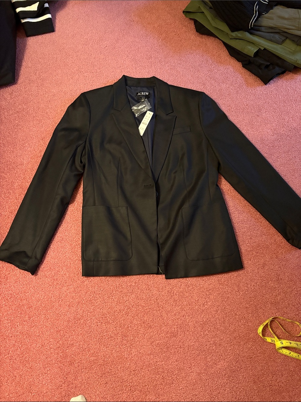 NEW WITH TAGS! J. Crew Black Women's Single-Button Blazer with Patch Pockets